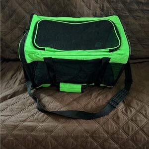 Green and Black Pet Carrier
